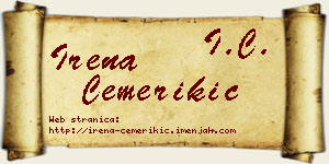 Irena Čemerikić vizit kartica